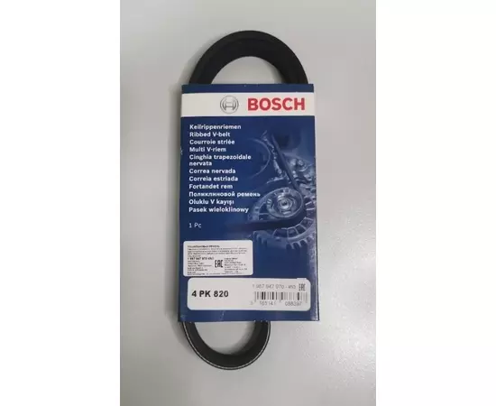 Ремень кондиционера 4PK820 Хендай Гетц / арт. 1987947970 / бренд BOSCH / OEM 9771322260 - Bosch арт. 1987947970