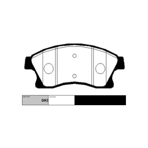 Колодки тормозные дисковые передние CHEVROLET CRUZE J300, ORLANDO, OPEL ASTRA J (старый арт. CKKD-21) GK0449
