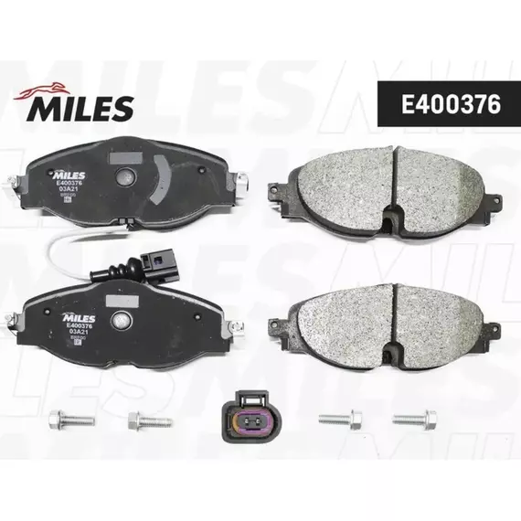Колодки тормозные передние VW Tiguan New, Skoda Octavia A7 MILES арт. E400376
