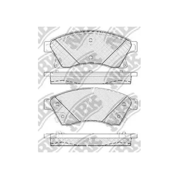 Колодки тормозные дисковые CHEVROLET CRUZE 1.6 2009 - CHEVROLET CRUZE 1.6 2012 - OPEL ASTRA 1.6