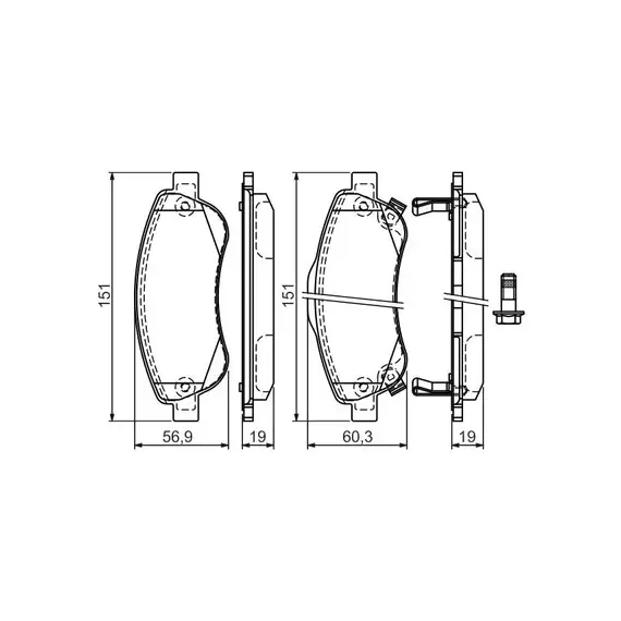 0 986 494 379 колодки дисковые! передние  Honda CR-V 2.0/2.2D/2.4 06>
