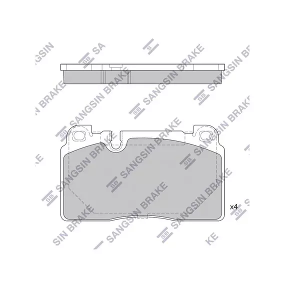 Тормозные колодки передние VAG A6(C7)/A7/Q5 II 13-/PORSCHE Macan 14- SANGSIN BRAKE SP1960