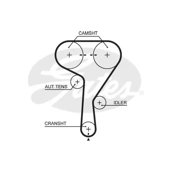 Ремень ГРМ Chevrolet Aveo 08- Cruze 09- Opel Astra G,H,J 96-15, Insignia 04- (1.4-1.8) Gates, шт