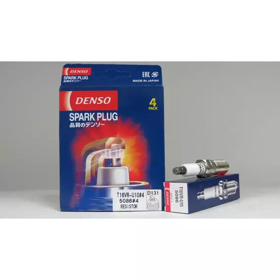 Свеча зажигания, 1 шт. DENSO T16VR-U10 (5086) - MAZDA 2 (03-07), 6 (02-13) двигатели 1.4-2.5L / FORD B-Max (12-), C-Max (07-10), Focus (98-05), Fiesta (01-08), Fusion (02-12), Ka (96-08), Puma (97-02), Tourneo (02-13) двигатели 1.3-2.0L