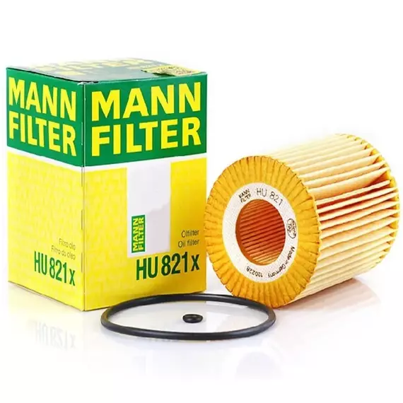 Фильтр масляный MANN HU 821 x (HU821x) Mercedes-Benz, Chrysler, Jeep 642 180 00 09, 642 184 00 25, A 642 184 00 25
