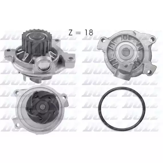 Насос водяной (помпа) Audi 100 A6; VW LT Transporter 2.4D 2.5TDi 90- z18 Dolz - DOLZ арт. A178