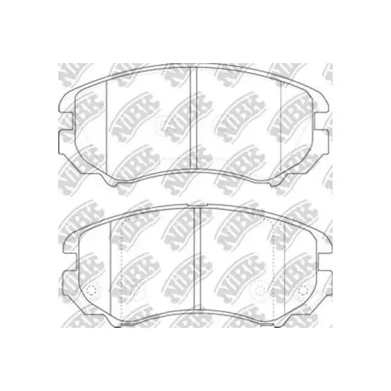 pn0377 NiBK Колодка тормозная HYUNDAI Sonata V, Tucson (JM), KIA Soul передняя (4шт.) (NIBK)