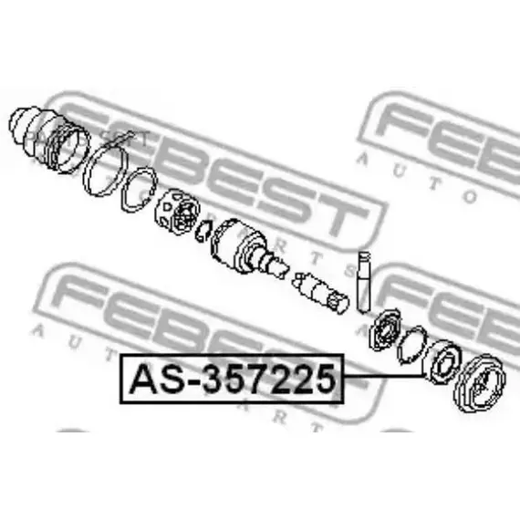 FEBEST AS-357225 Подшипник привода колеса NISSAN MURANO Z50 AS-357225