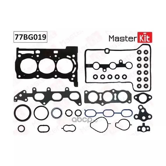 Полный комплект прокладок ДВС Toyota AYGO,YARIS 1.0 VVT-I 1KR-FE 05- MasterKit 77BG019 - MasterKit арт. 77BG019