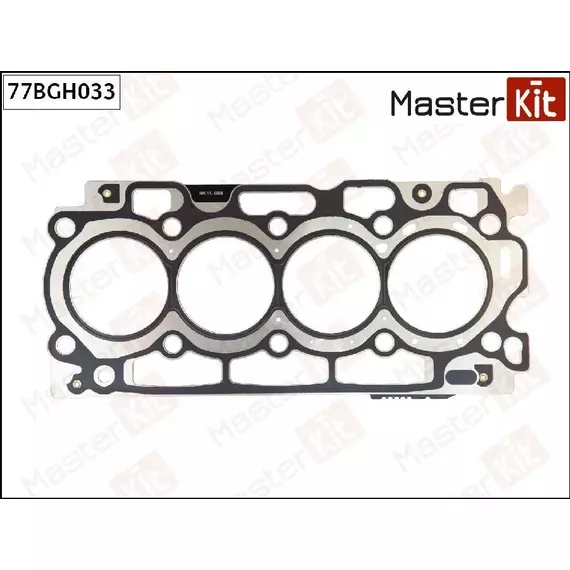 Прокладка ГБЦ для CITROEN Berlingo/C2/C3/C4/C5/Jumpy/Xsara 1.6HDi 04-, FORD Focus/C-Max/Fiesta/Fusion 1.6TDCi 04-, PEUGEOT 1007/206/207/307/308/3008/407/5008/Expert/Partner 1.6HDi 04- - MasterKit арт. Aevro1-|MA|-77BGH033///1