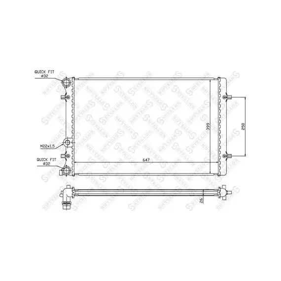 Радиатор Основной STELLOX 1025006SX