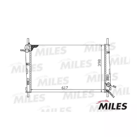 Радиатор MILES ACRM078 FORD MONDEO 1.8/2.0 01- - MILES арт. ACRM078