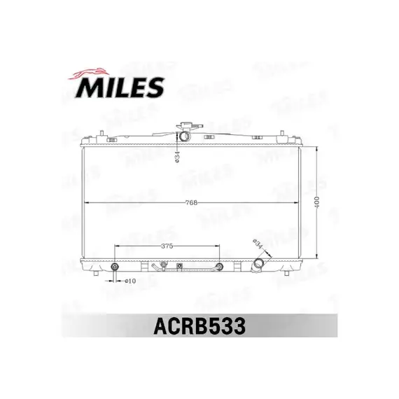 Радиатор (паяный) TOYOTA CAMRY 2.5 A/T 11-16 (NISSENS 646906) ACRB533