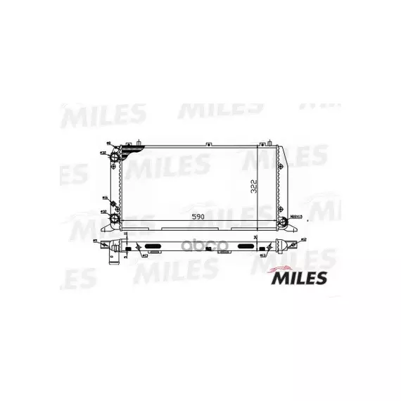 Радиатор (механическая сборка) AUDI A80 1.6-2.0 86-94) (NISSENS 604361) ACRM012