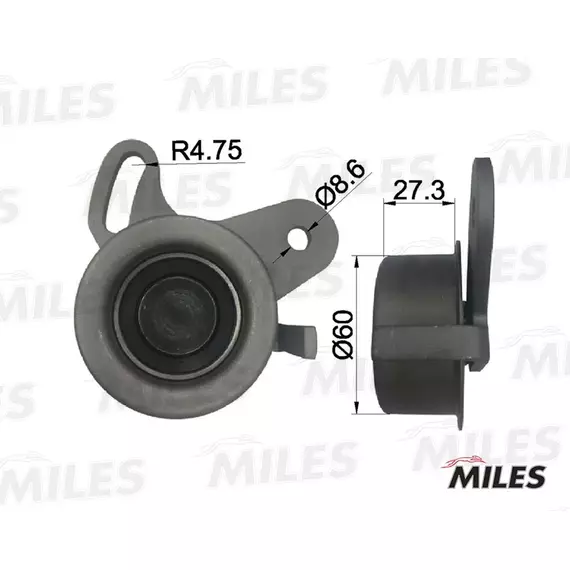 Ролик ремня ГРМ "Miles" KIA RIO/HYUNDAI ACCENT/GETZ/ELANTRA 1.3-1.6 - MILES арт. AG02003