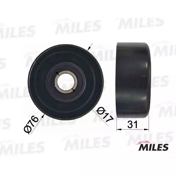 MILES Ролик ремня приводного CHEVROLET LACETTI/AVEO 1.4/1.6 - MILES арт. AG03014