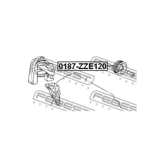 Ролик обводной приводного ремня Febest 0187-ZZE120 - Febest арт. 0187-ZZE120