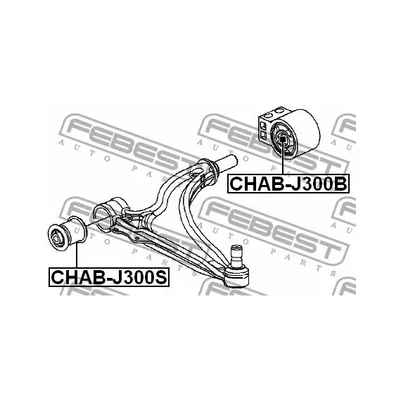 Сайлентблок передний рычага подвески перед прав лев Febest CHAB-J300S
