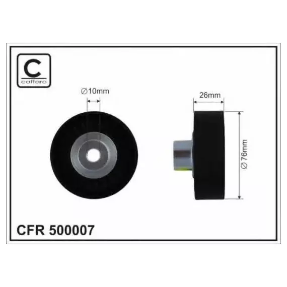 Паразитный ведущий ролик поликлиновой ремень Caffaro 500007 - Caffaro арт. 500007
