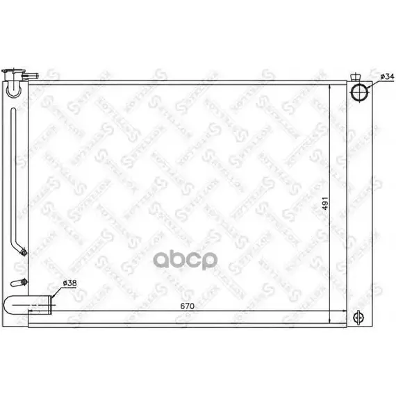 Радиатор lexus rx300 rx330 03 с акпп stellox арт. 1025363sx - Stellox арт. 1025363SX