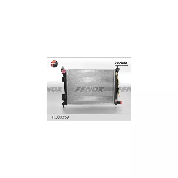 m/1337715/FENOX/Радиатор охлаждения Hyundai Solaris 1.4, 1.6 10-, i20 1.4, 1.6 08-, Kia Rio 1.4, 1.6 11- AT 500x368x