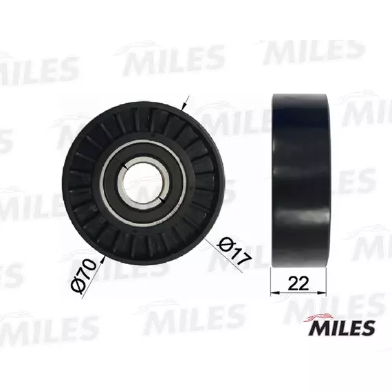 MILES Ролик ремня приводного MB W168/W169/W245/W414 1.4-2.0 - MILES арт. AG03055