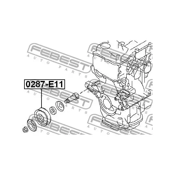 Ролик натяжной приводного ремня Febest 0287-E11 - Febest арт. 0287-E11