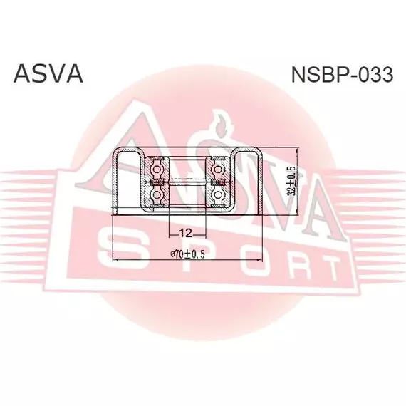 Ролик обводной приводного ремня Asva NSBP-033 - ASVA арт. NSBP-033