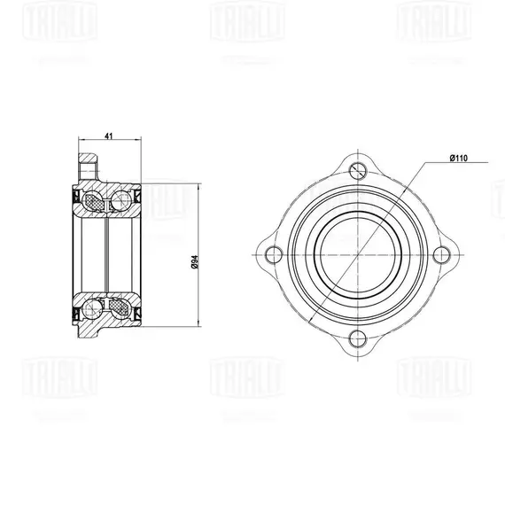 Ступица задняя с подшипником для автомобиля BMW 5 (F10) (09-)/6 (F06) (11-), MR 2638
