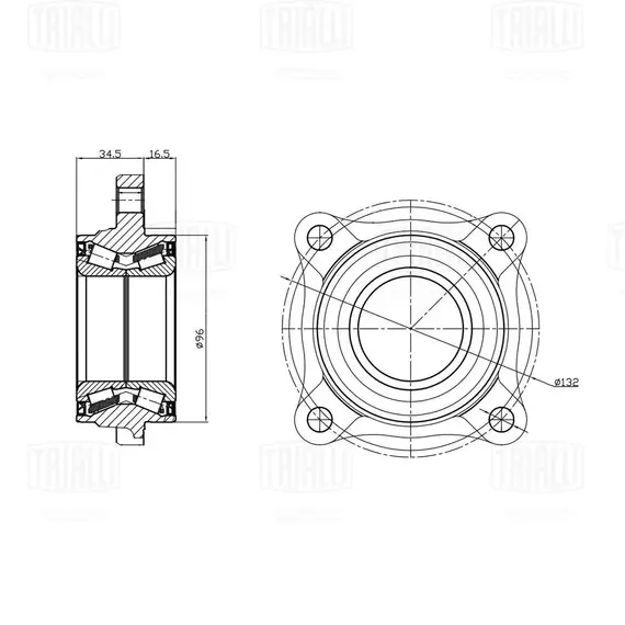 Ступица передняя с подшипником для автомобиля Toyota Land Cruiser Prado (02-)/Land Cruiser Prado (09-), MR 1900