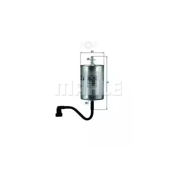 Фильтр топливный MAHLE KL80
